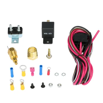 

KKMOON Electric Cooling Fan Wiring Install Kit 185/170 Degree Thermostat