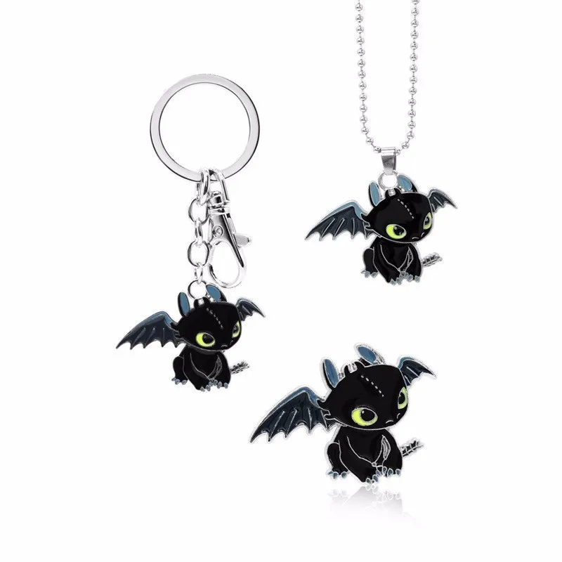 

Pulaqi Film How To Train Your Dragon Killer Night Fury Nothing Toothless No Teeth Black Golden Key Buckle Badges Decoration F