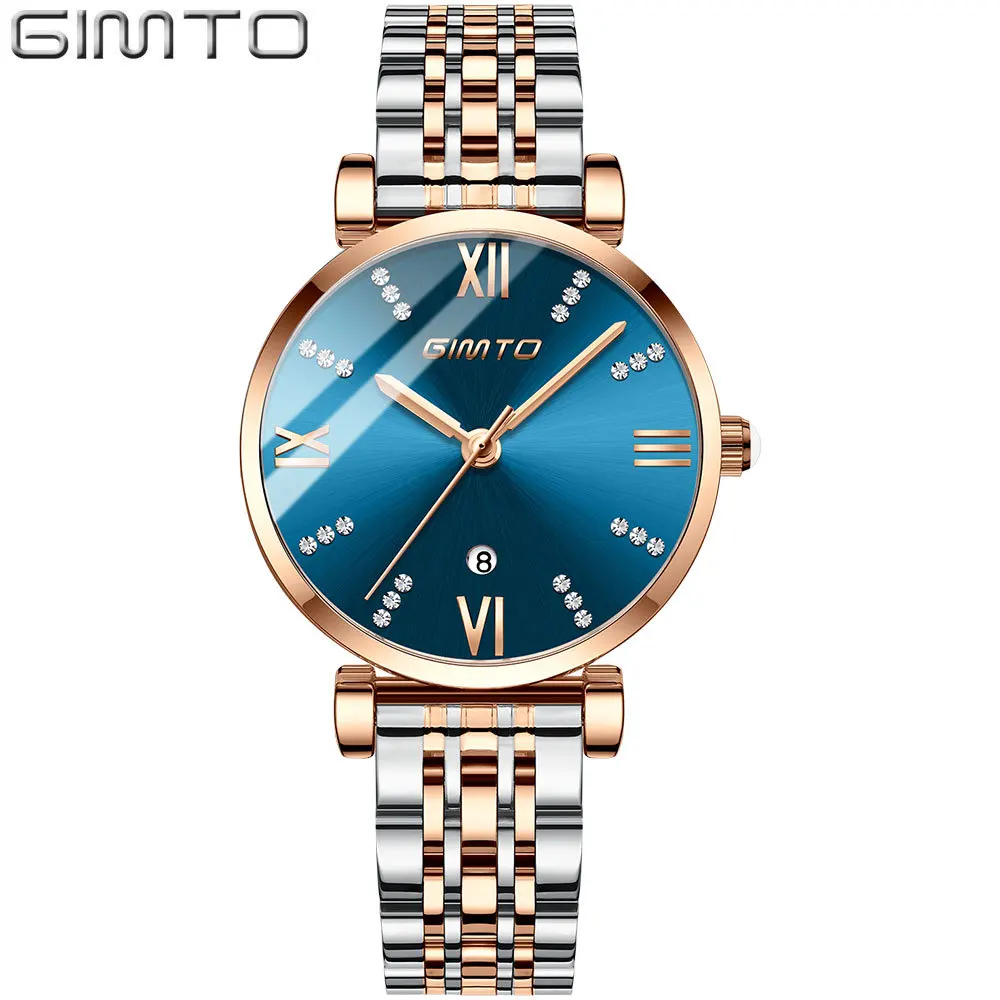 

Fashion Crystal Women Watches Rose Gold Clock Luxury Brand Steel Lady Quartz Wrist Watch Waterproof Reloj Mujer Montre Femme