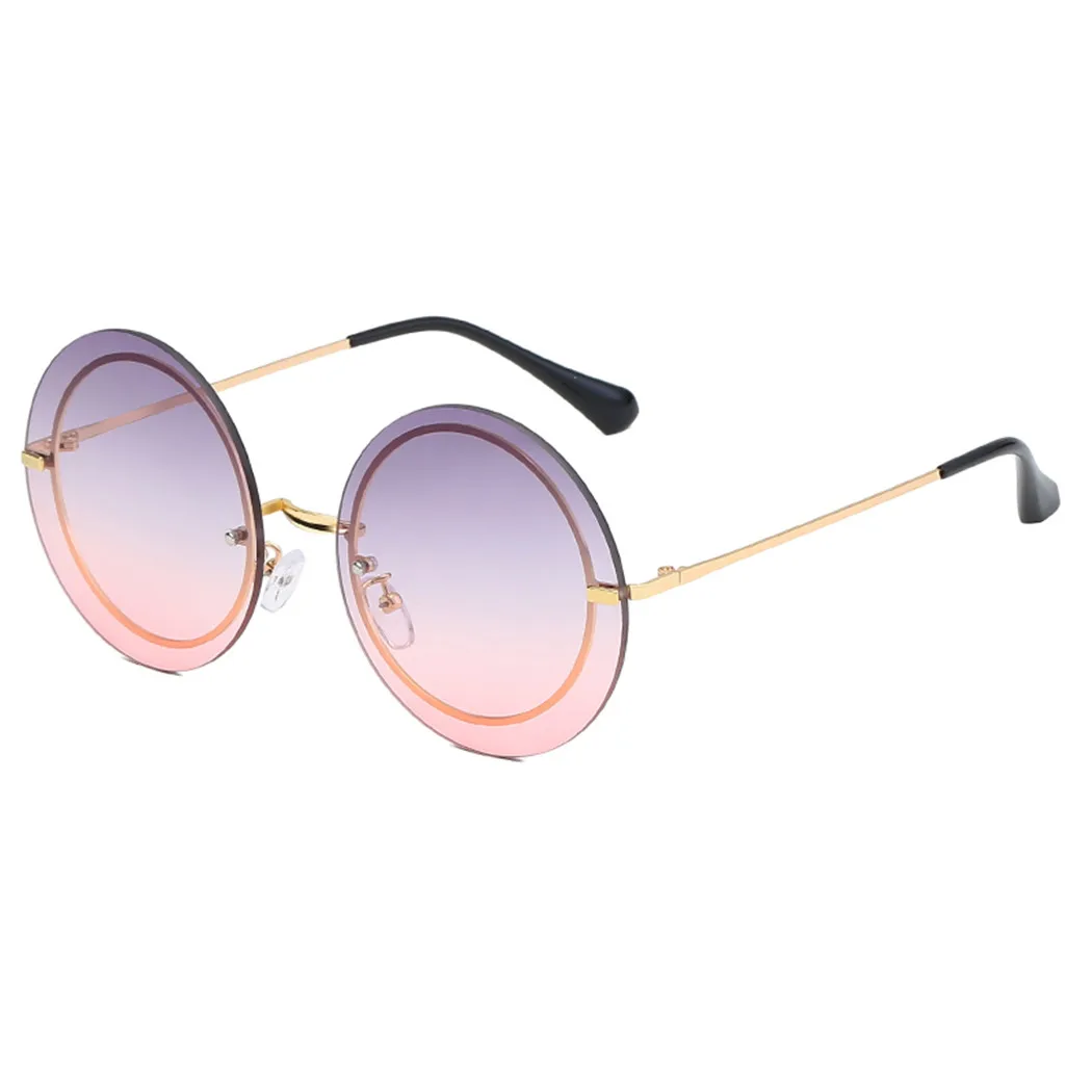 

Trendy Rimless Sunglasses Women Men Fashion Metal Frame Round Sun Glasses Vintage Brand Designer Sunglass Eyewear UV400 Shades