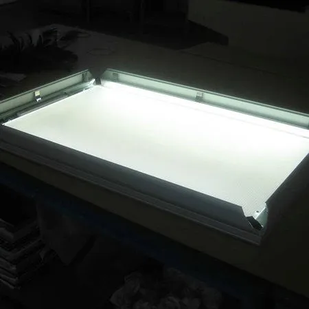 Moldura do Ecrã Caixa de Luz Led Lightbox Alumínio Propaganda Display Led Quadro 10 Pçs e lote 2 Módulos de LED