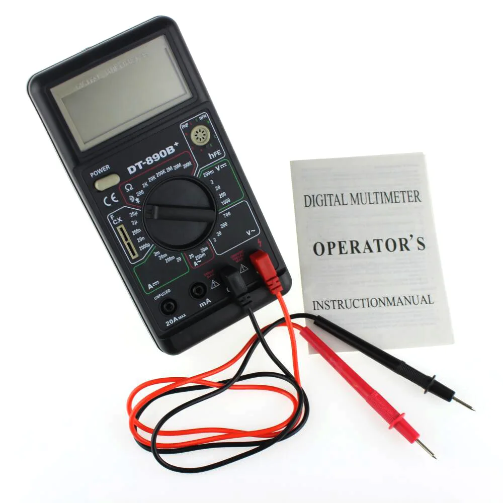 Цифровой мультиметр тестер DT 890B+ Вольтметр Омметр AC/DC Амперметр инструменты для тестирования