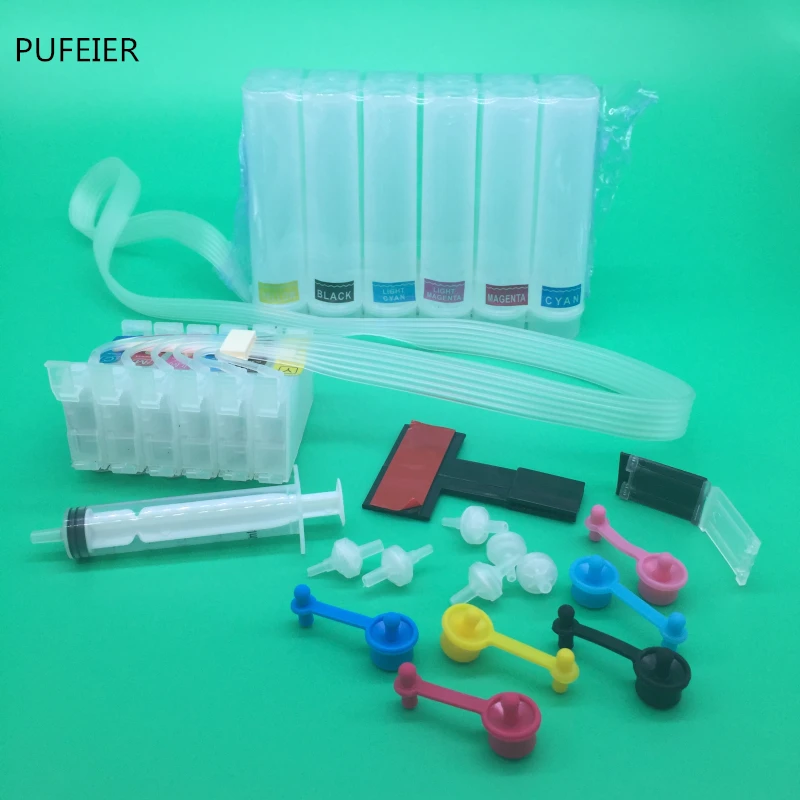 T0981-T0986 Empty CISS Continuous Ink Supply System Without Chip For Epson Artisan 600/700/710/730/800/810/725/835/837 Prniter