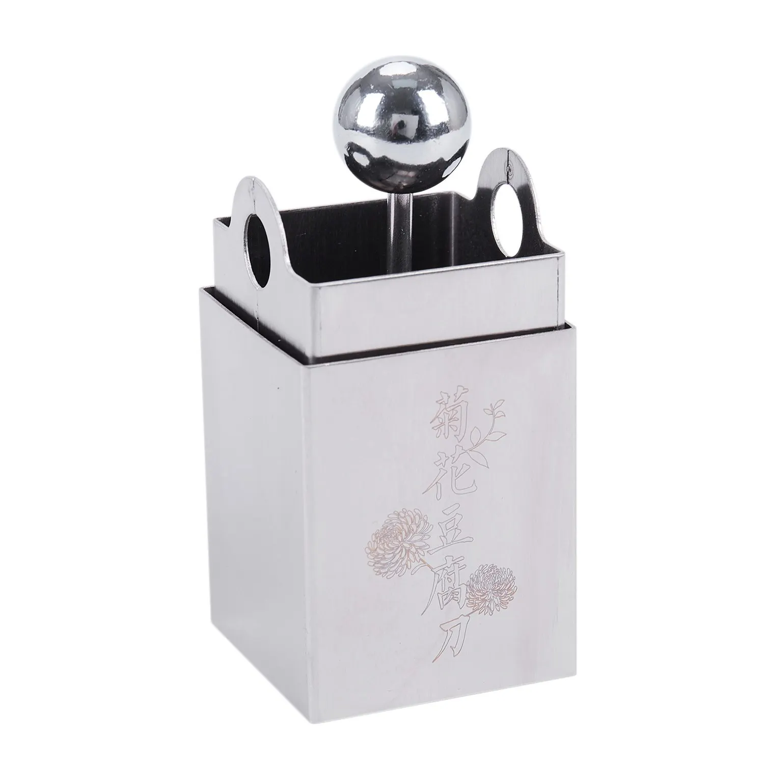 

New-1 Set Stainless Steel DIY Tofu Shredding Mold Chrysanthemum Tofu Knife Slicer Holderkitchen Accessories Cooking Tool