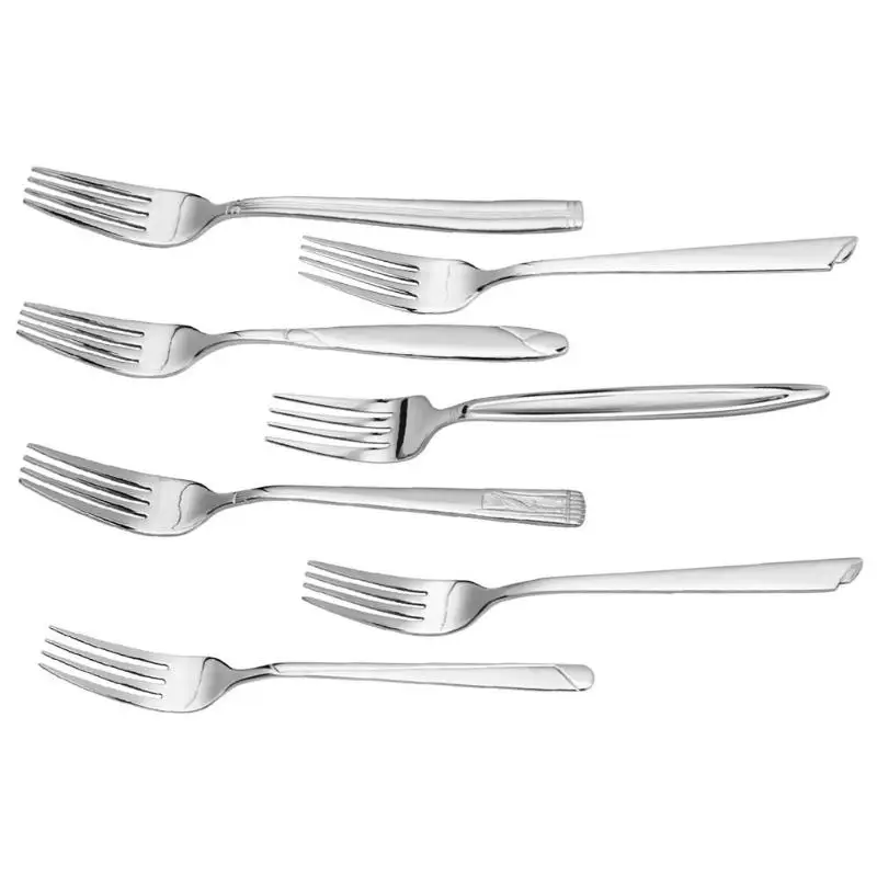 

Thicken Stainless Steel Fork Dessert Steak Western Fork Cutlery Kitchen Gadget BBQ Accessories 19.6-20.5cm kitchen tool