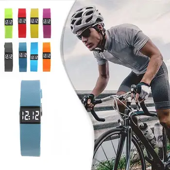 

New Men Fashion Simple LED Sports Running Watch Silicone Digital Wrist Watch Waterproof Watches Gift