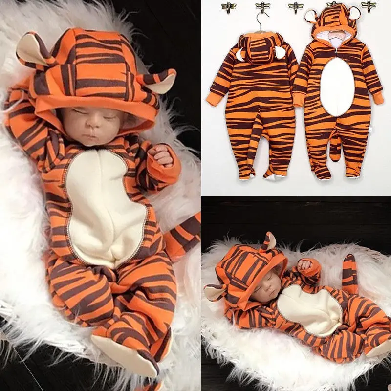 

Creative Cute Newborn Baby Boy Girl Romper Little Tiger Romper Lovely Cos Jumpsuit Playsuit Outfit Love Baby Sweetheart Clothes
