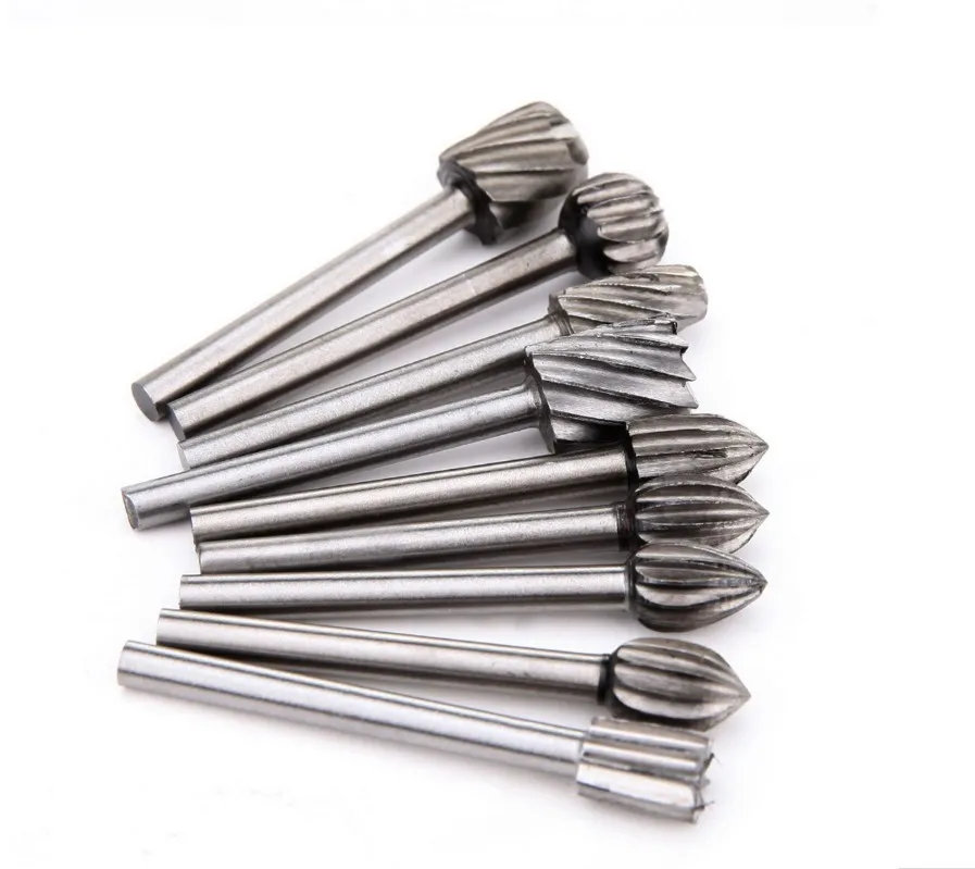 20 sets of 3mm electric grinding high speed steel woodworking small rotary file engraving grinding head milling cutter set
