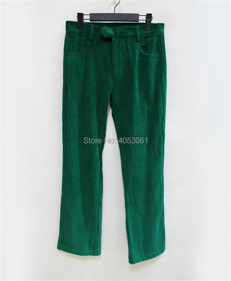 Algodón Pantalones Verde Cálido Casual amarillo las Pana damas Amarillo borgoña Nuevo borgoña 2019 Mujeres verde Largos De Pantalones qnIg0