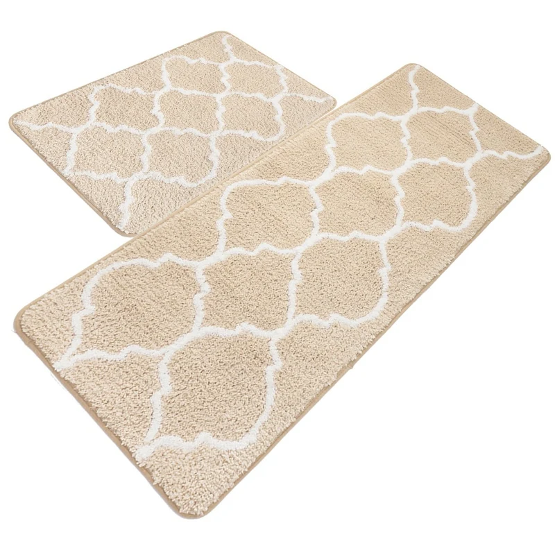 LBER Kitchen Mat, Decorative Non-Slip Microfiber Doormat Bathroom Mats
Shower Rugs For Living Room Floor Mats
