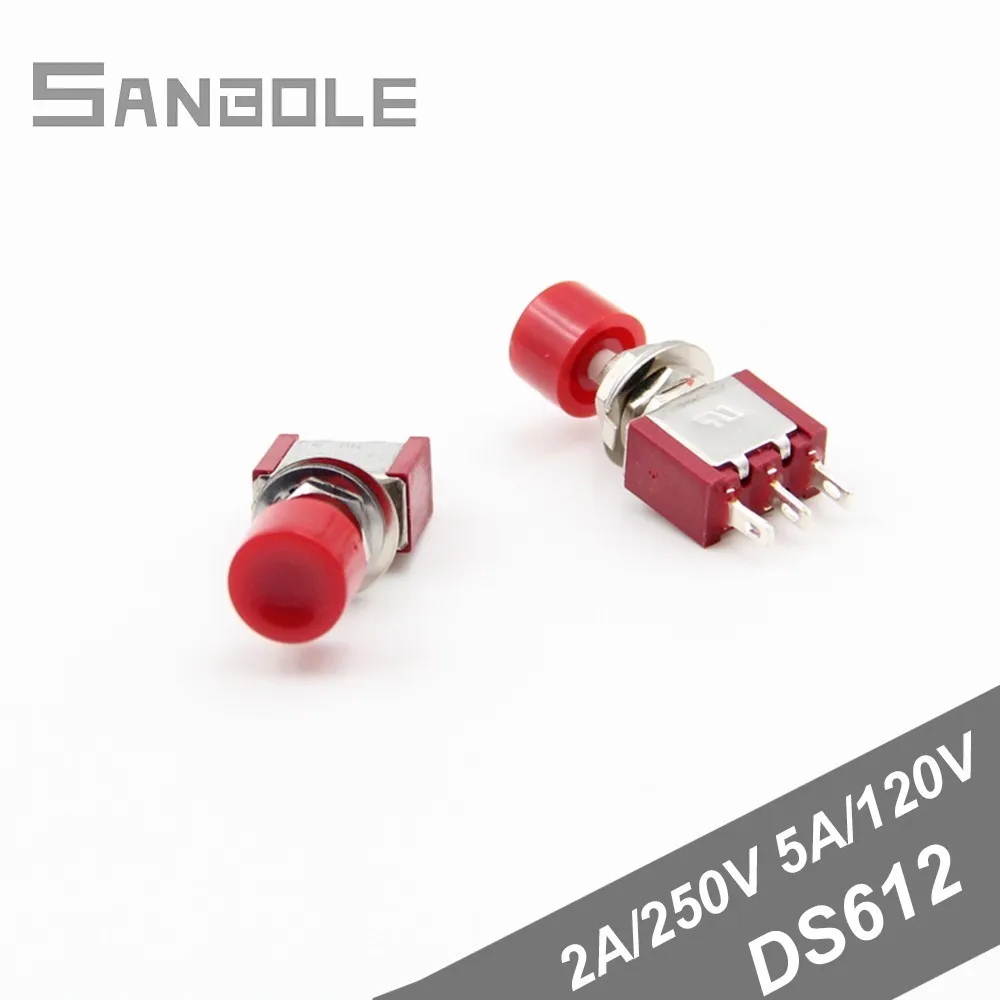 

Toggle Switch Small-sized Round Point Action Start-up Reset Button DS612 3 Foot 3 Pins One Open One Close (20PCS)