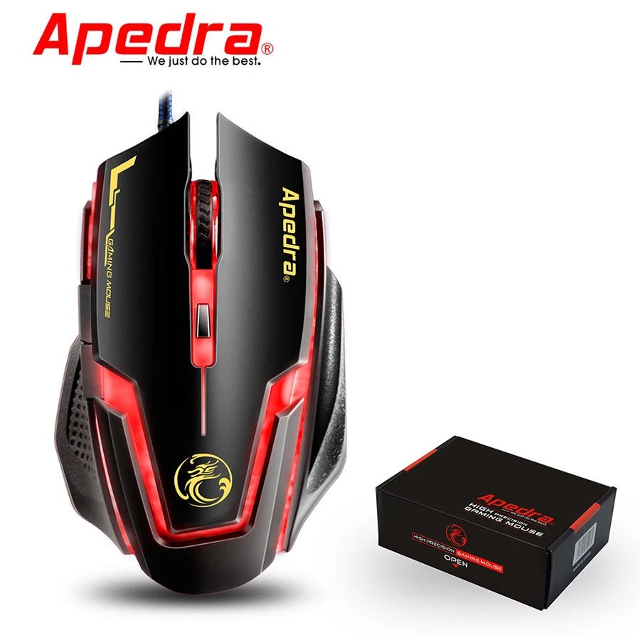 Apedra Bloody A9 Raton Souris Gaming Mouse Optical Led Usb 7 Botones Souris Gaming Sans Fil For Laptop Pc Notebook Raton Gamer  