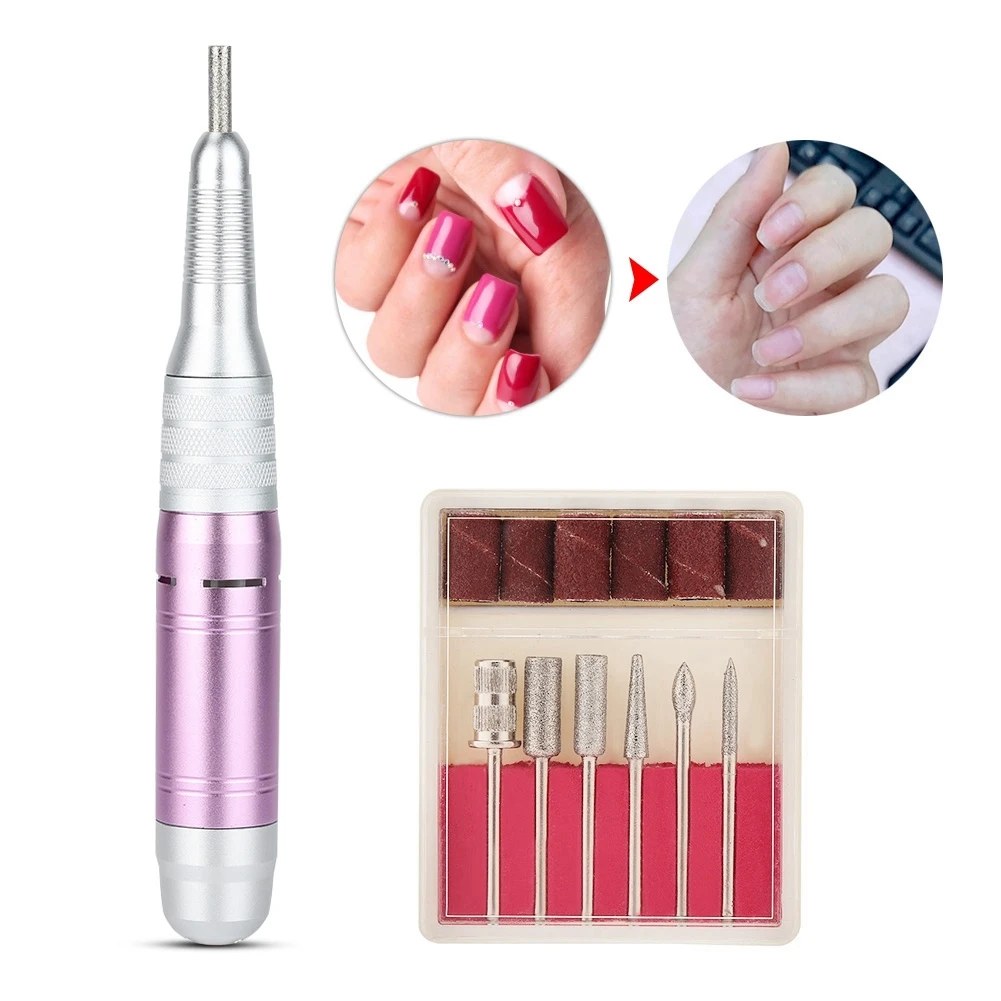 

30000RPM Electric Nails Art Drill Pen Handle File Polish Grind Machine Handpiece Manicure Pedicure Tool Nail Art Accessories