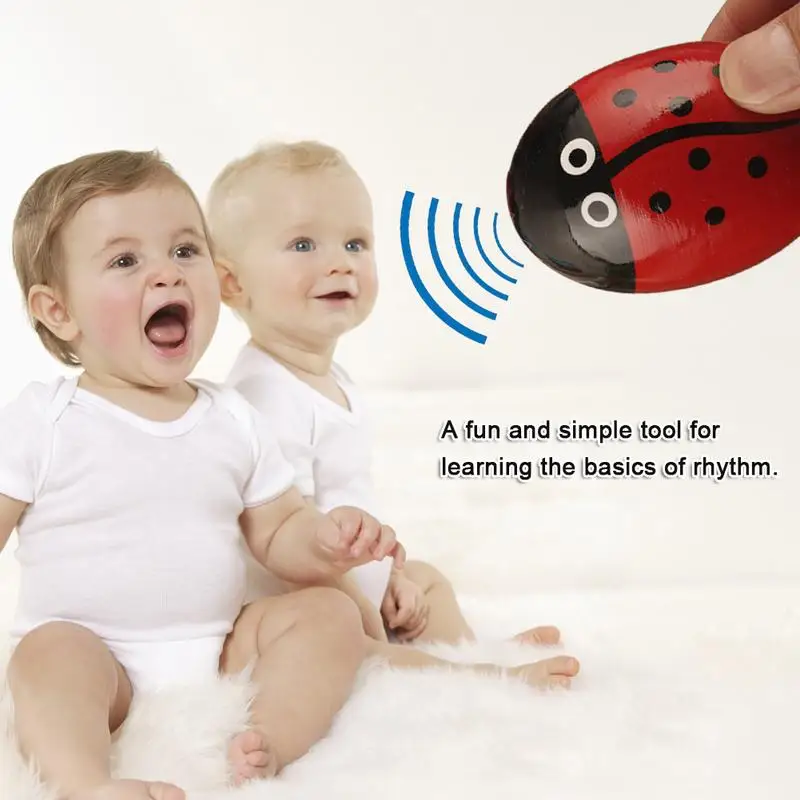 Egg Shakers 6pcs/set Kids Wooden Music Toys