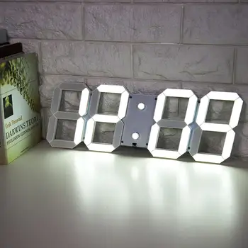 

Electronic Alarm Clock LED Wall Desk Clock Countdown Timer with Temperature Date (US Plug) New