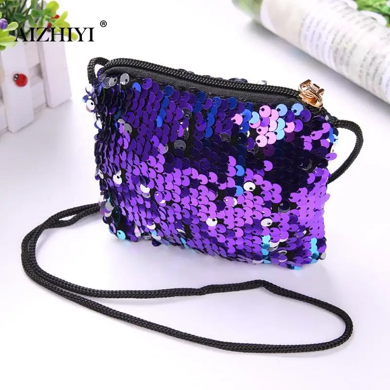 

Girls Sequins Coin Mini Purse Wallet Kids Fashion Portable Handbags Shoulder Messenger Bag FaMOUS Design Zipper Clutch Bags