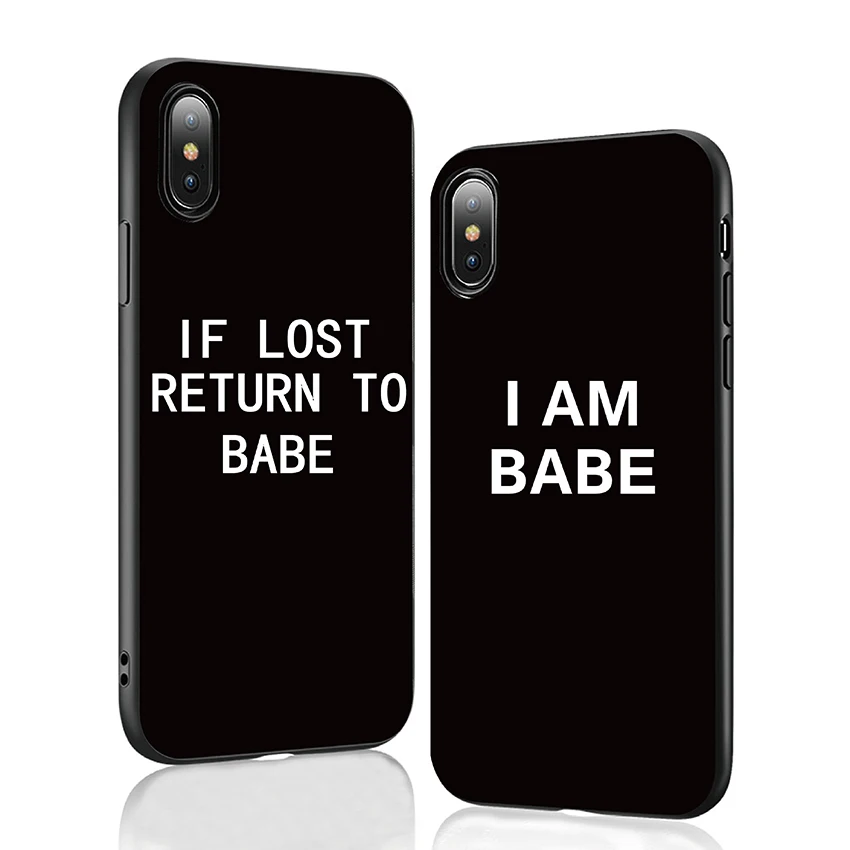 

For Fundas Apple iphone X XS Max XR 7 8 6 6S Plus 5 5S SE Case Cover Soft TPU Silicone MY BABE Couple Case