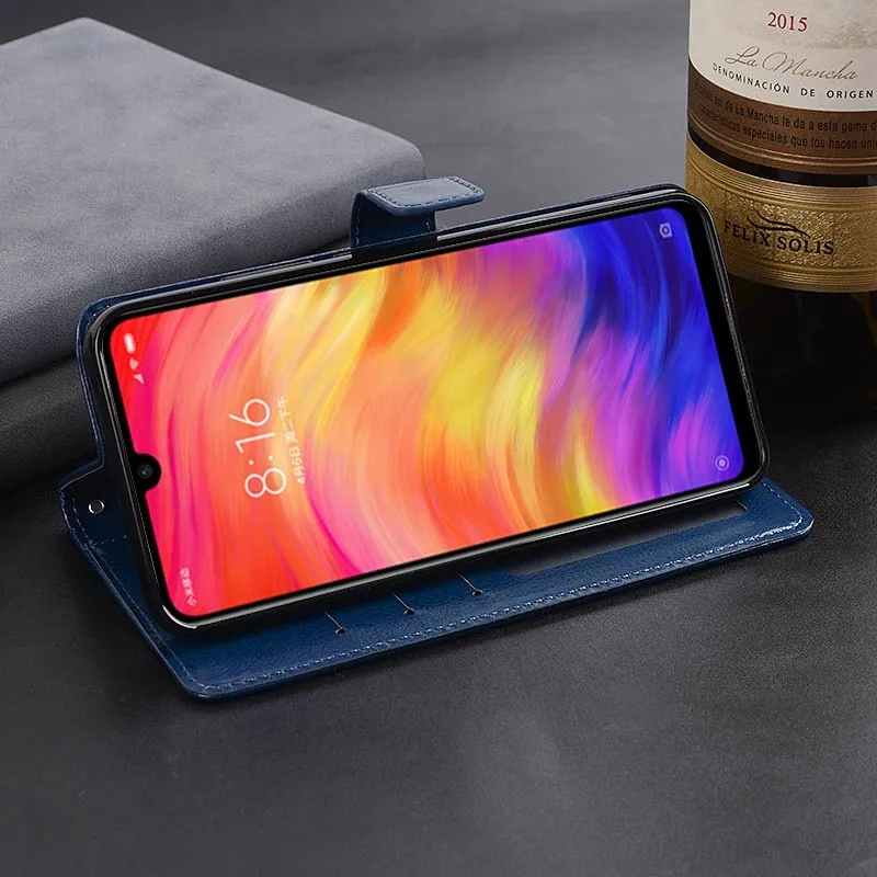 Для Xiaomi Redmi Note 7 чехол Роскошный кожаный флип-чехол для Xiaomi Redmi Note 7 держатель для карт чехол для телефона