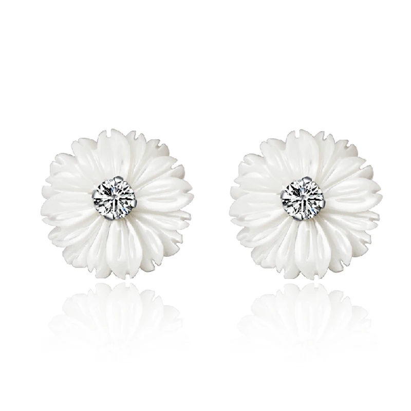 925 Sterling Silver Wholesale Daisy Stud Earrings