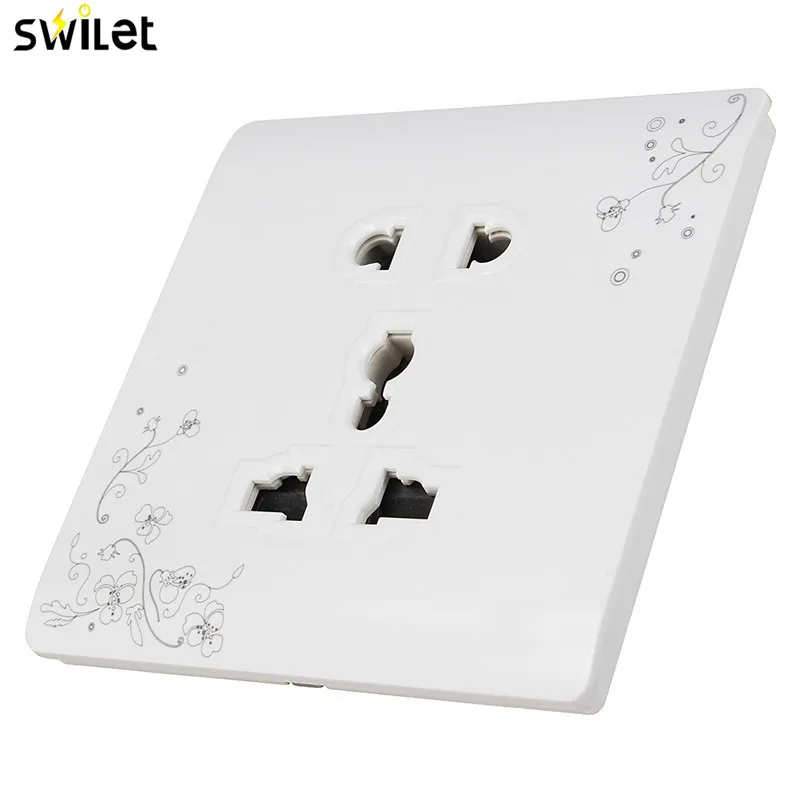

Suit For EU / UK / US / AU Standard Plug, Kempinski Luxury Wall Electrical Socket, Multifunction 5 hole power outlet,AC 110~250V