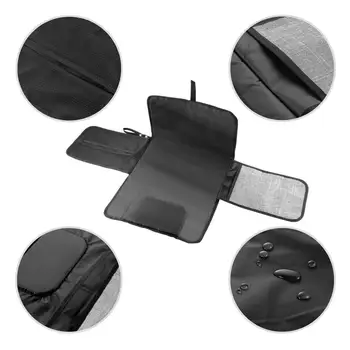 

Portable Changing Station For Newborn Baby Infant - Lightweight Travel Home Diaper Changer Mat With Pockets - Waterproof & Fol