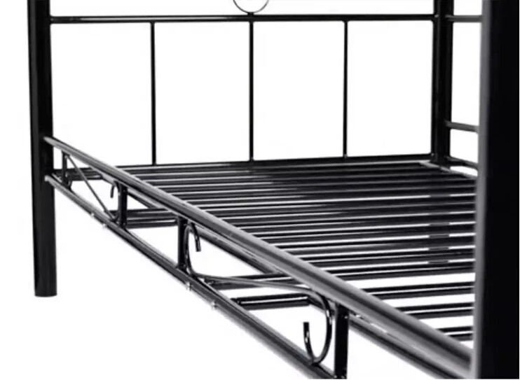 Black Single Day Bed Metal Beds Home Furniture iron bed single/double bed wholesale 90 x 200 cm