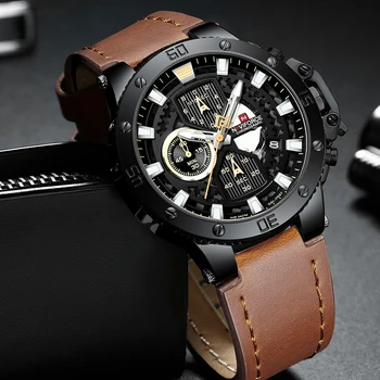 

NAVIFORCE Men's Luxurious Brand Watch Business Men Quartz Wristwatch Waterproof Steel Band Male Clock Watches Relogio Masculino