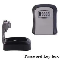 Настенный ключ для хранения секретный ящик организатор безопасный ключ безопасный замок для двери с 4 цифры комбинации пароль цинковый