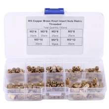 Hot Sale 150pcs/Box Knurl Insert Nuts M3 Threaded Insert Screws Assortment Set Kit Industry Machinery Nut Injection Tools