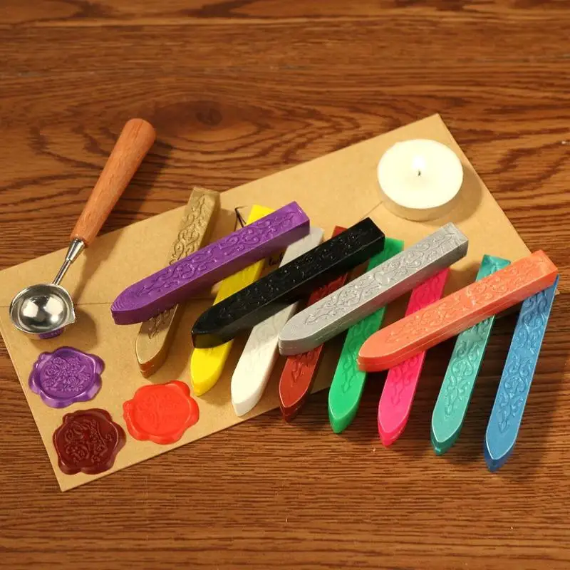 

12 Color DIY Sealing Strips Seal Dedicated Beeswax Stick Branding Paint Stamp Seal Wax Sigillo Handmade Hobby DIY Tools