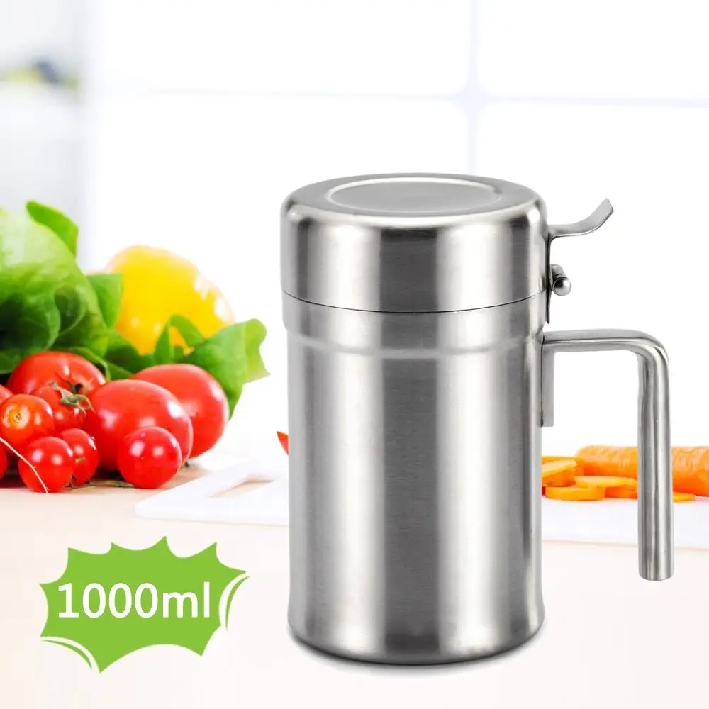 

Stainless Steel Oil Dispenser Pot Olive Oil Can Edible Oil Dispensing Bottle Leak-proof Oil Container for Kitchen/Cooking/BBQ