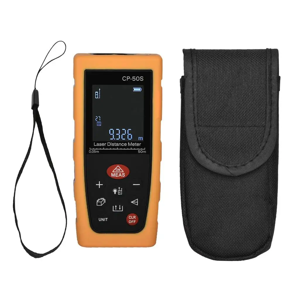 

Portable 50m Handheld Digital Laser Range Finder Distance Measure Tool Area Volume Measurement Hot
