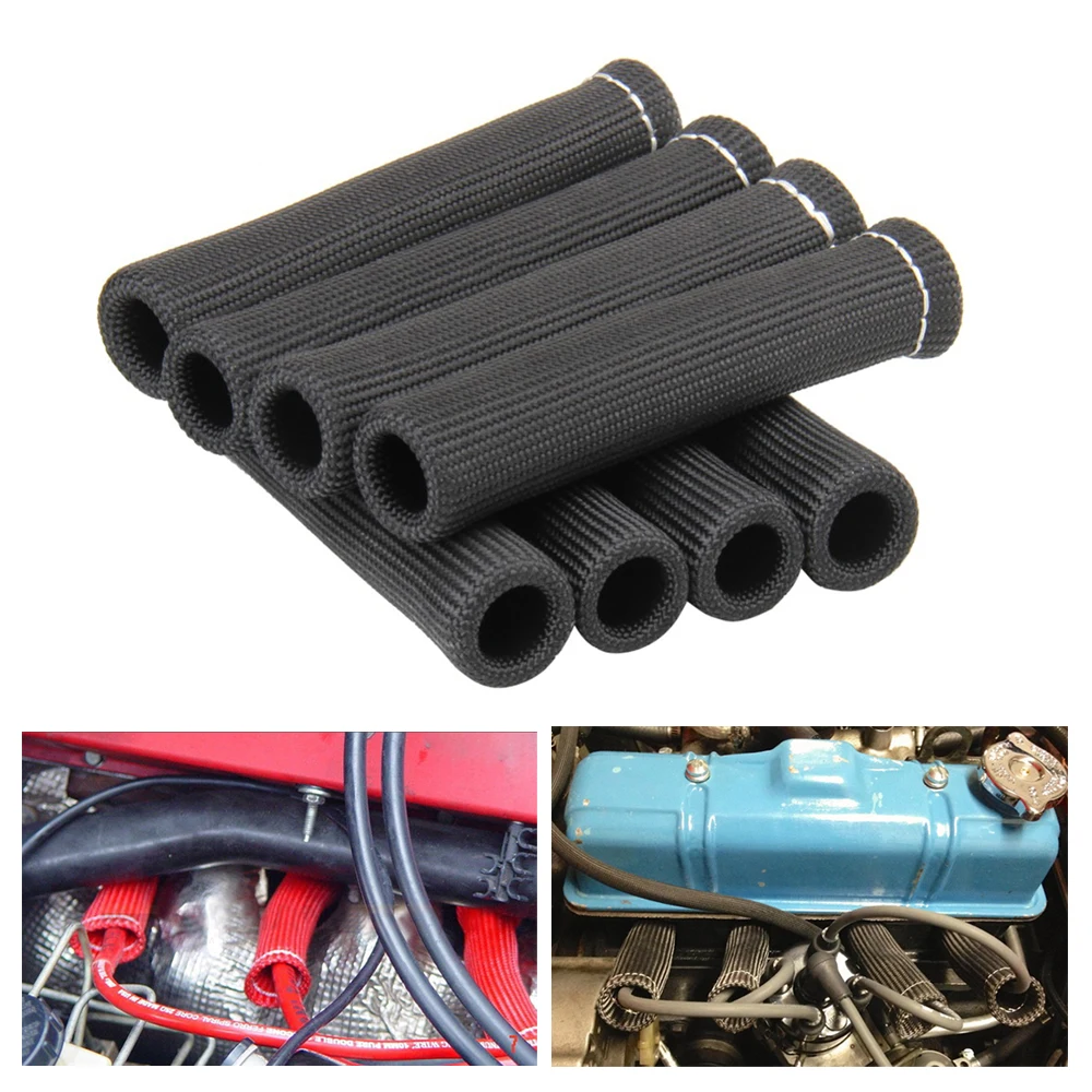 

8PCS 2500° Car Spark Plug Wire Boot Heat Shield Protector Cover Car Accessories