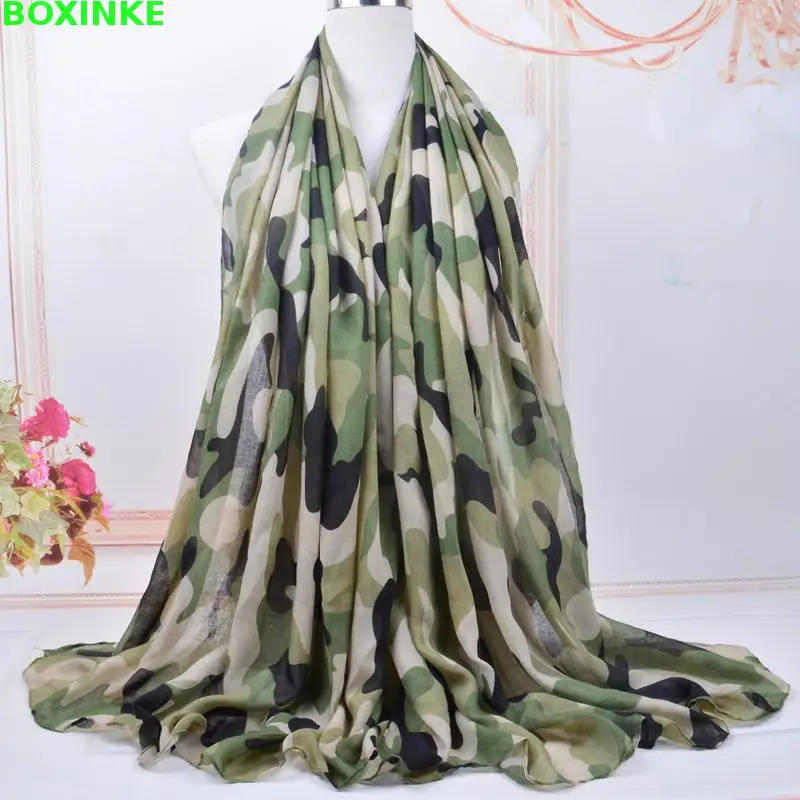 

2019 Women Print Hijab Winter Scarf Spring And Autumn New Bali Printed Camouflage Female European American Foreign Trade Long