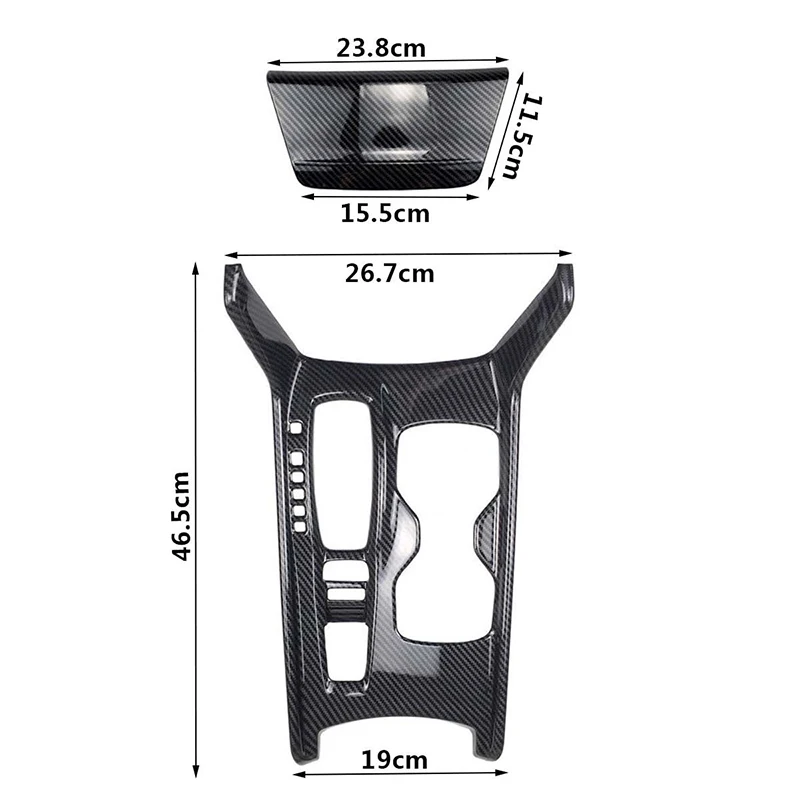 

2Pcs/Set Carbon Fiber Style Gear Shift Box Panel Cover Trim For Accord 2018