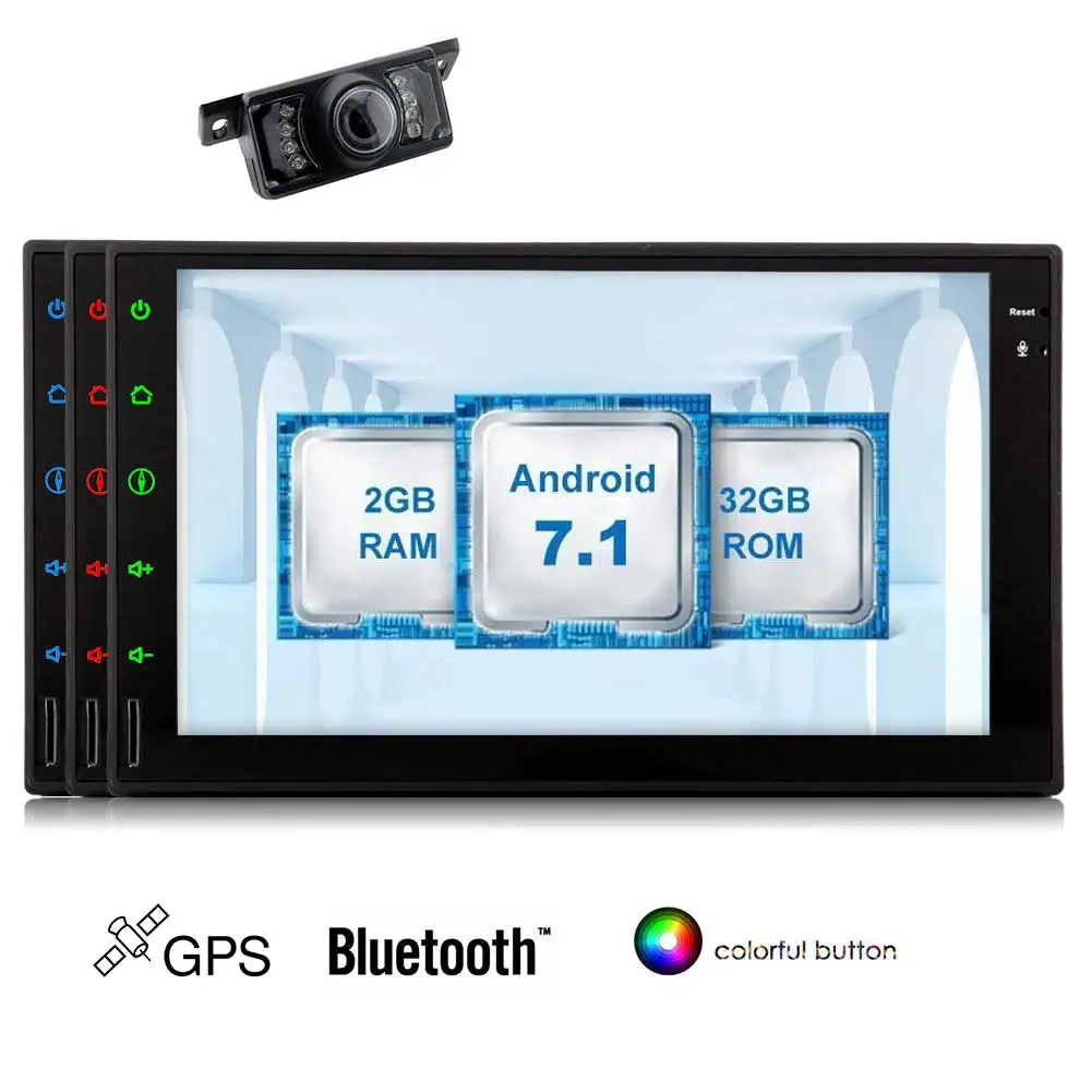 2g di ram Android 7 1 Nougat авто радио Восьмиядерный Pollici 2DIN универсальный без lettore DVD GPS Navi 1080
