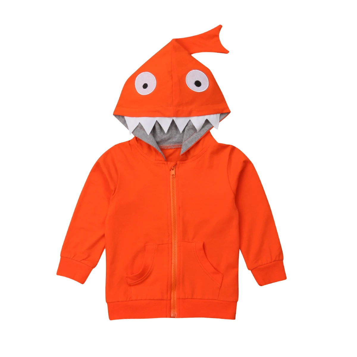 1 5Y Kid Boy Girl Shark Long Sleeve Hooded Tops Coat Jacket Hoodie Baby