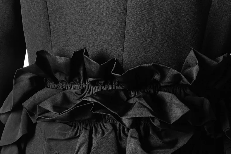 Women Blazer Ruffles Irregular Long Blazer Jacket Long Sleeves Single Breasted Blazer Women Long Jackets Spring 2019 E957 Women Blazer Ruffles Irregular Long Blazer Jacket Long Sleeves Single Breasted Blazer Women Long Jackets Spring 2019 E957