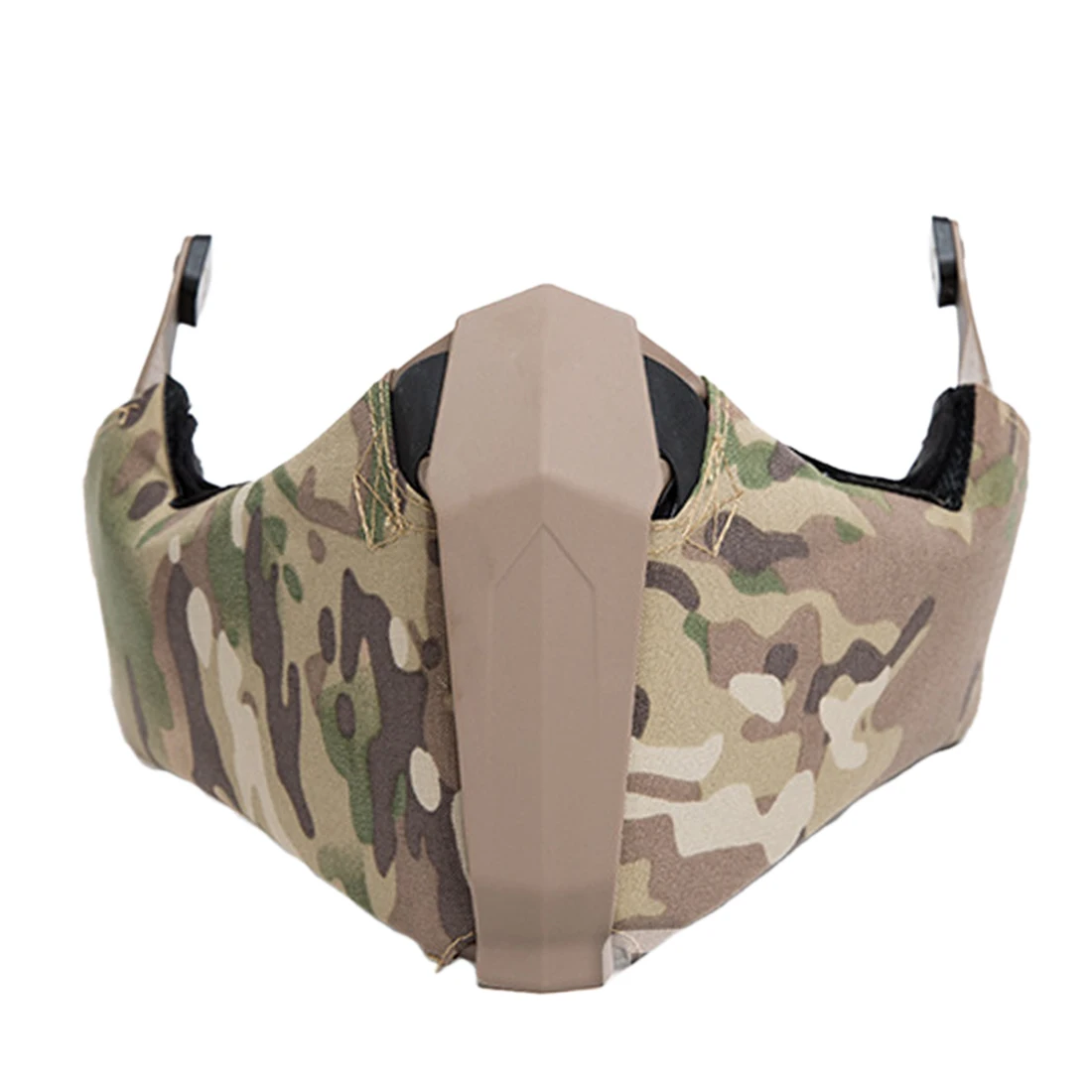 

Outdoor Activity Airsoft Breathability Mandible Half Face Mask for Helmet Rail - Camouflage