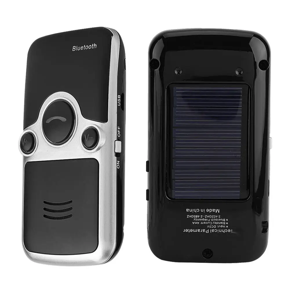 Авто солнечной энергии комплект беспроводной связи Bluetooth для автомобиля Hands-Free динамик телефон автомобильный комплект беспроводной Bluetooth динамик Автомобильные аксессуары