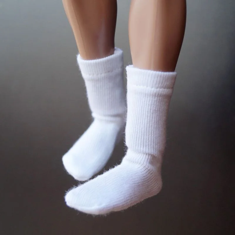

1 Pair White Socks Short For 12" Action Figure Phicen 1/6 Scale Female Male 3A