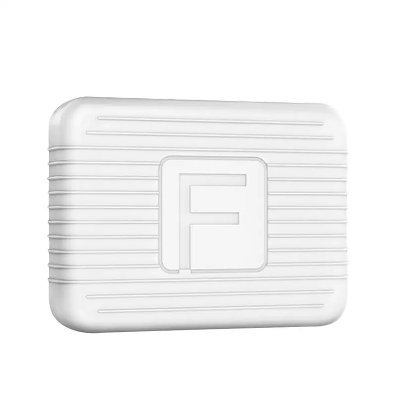

White Flip Shape Earphones Protective Cover Case Data Line Audio Line Dustproof Portable Mini Digital Accessories Storage Box