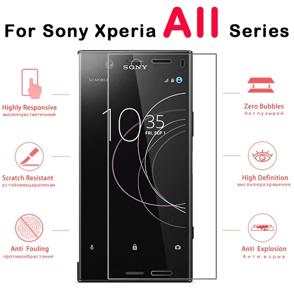 Защитное стекло для Sony Xperia 10 Xa1 X Xa2 ультратонкая Защитная пленка экрана Xz1 Xz2 Compact L1