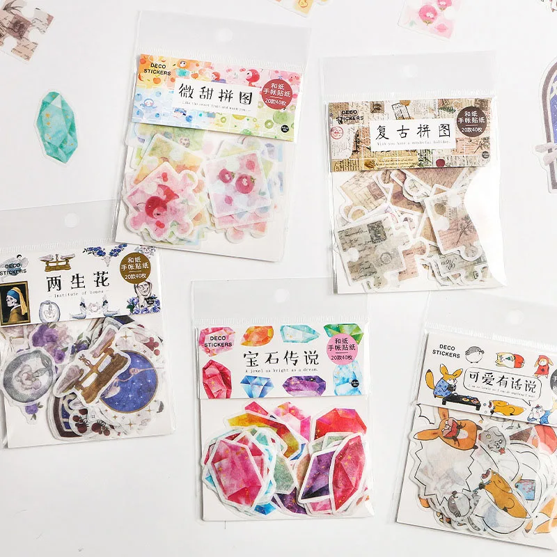 

Lovely Flowers School Stickers Watercolor Diamond Crystal Animals Washi Paper Stickers Scrapbooking Diary Diy Albums Decor Gift