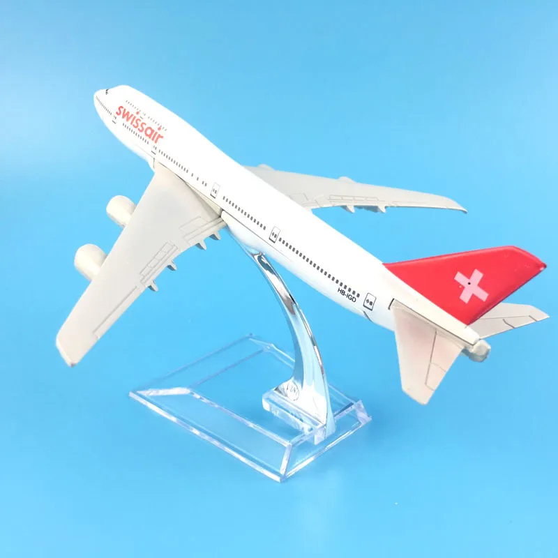 16 см самолет модель самолета Swiss Air Swissair самолетов Boeing 747 1:400 литой металлический