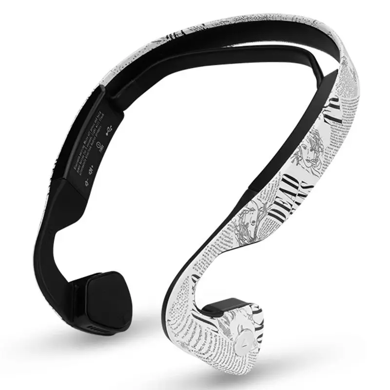 

Newspaper color wireless bone conduction headphones