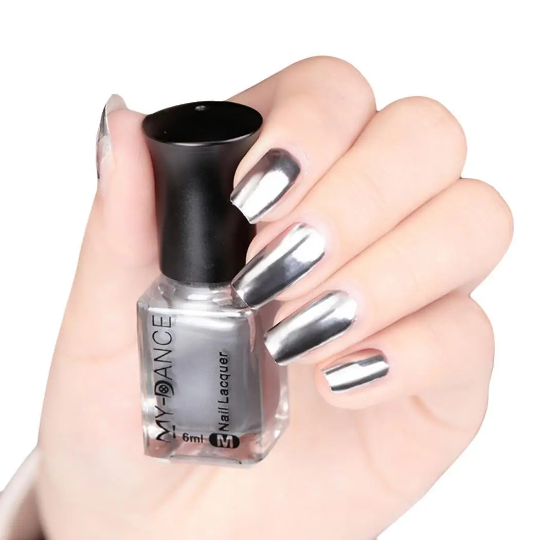 9 Polish Mirror Peelable Silver silver nail Lacquer Glue Nail 6ml