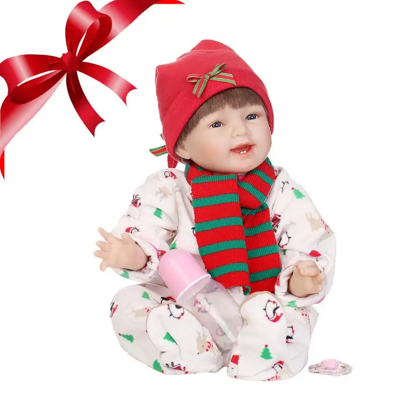 

NPK 55cm Silicone Reborn Baby Dolls Baby Alive Realistic Boneca Bebe Lifelike Real Girl Doll Reborn Birthday