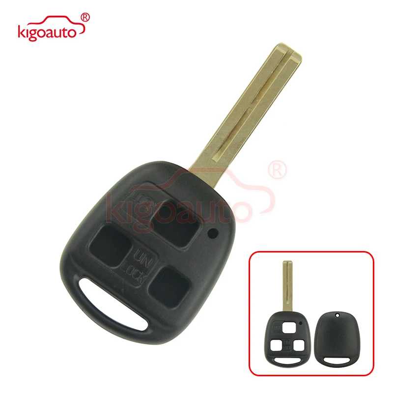 Kigoauto 3 Button Remote Key Shell Toy48 Short for Lexus RX300 RX330 RX350 RX400H 1998 1999 2000 2002 2003