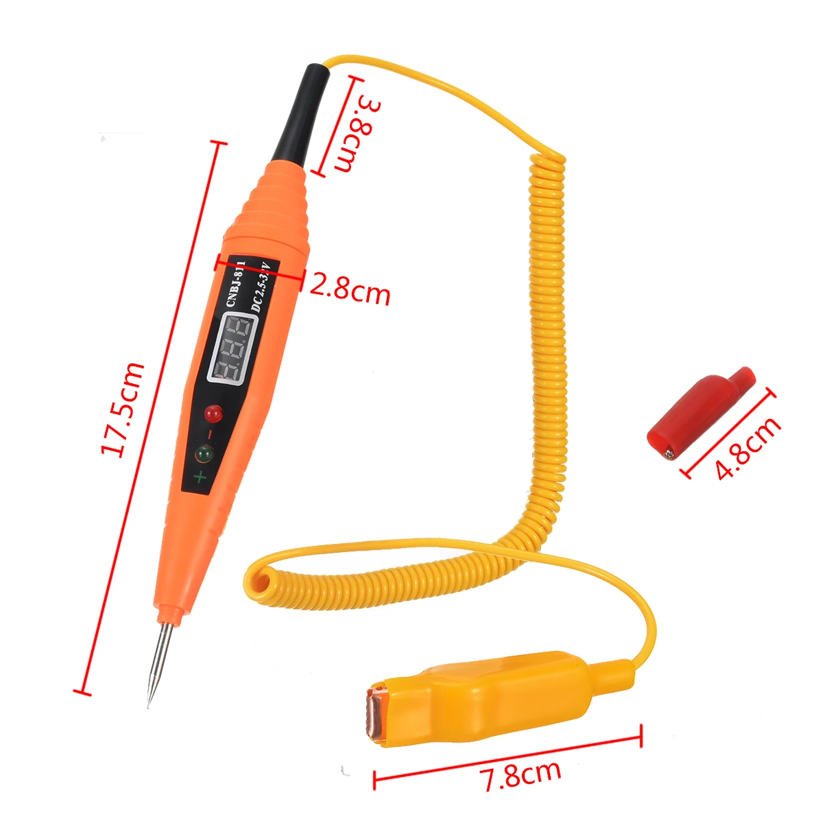 Car Digital Voltage Meter Digital Voltmeter 2.5V-32V Socket Power Tester Pen For Checking Circuits Fuses Switches